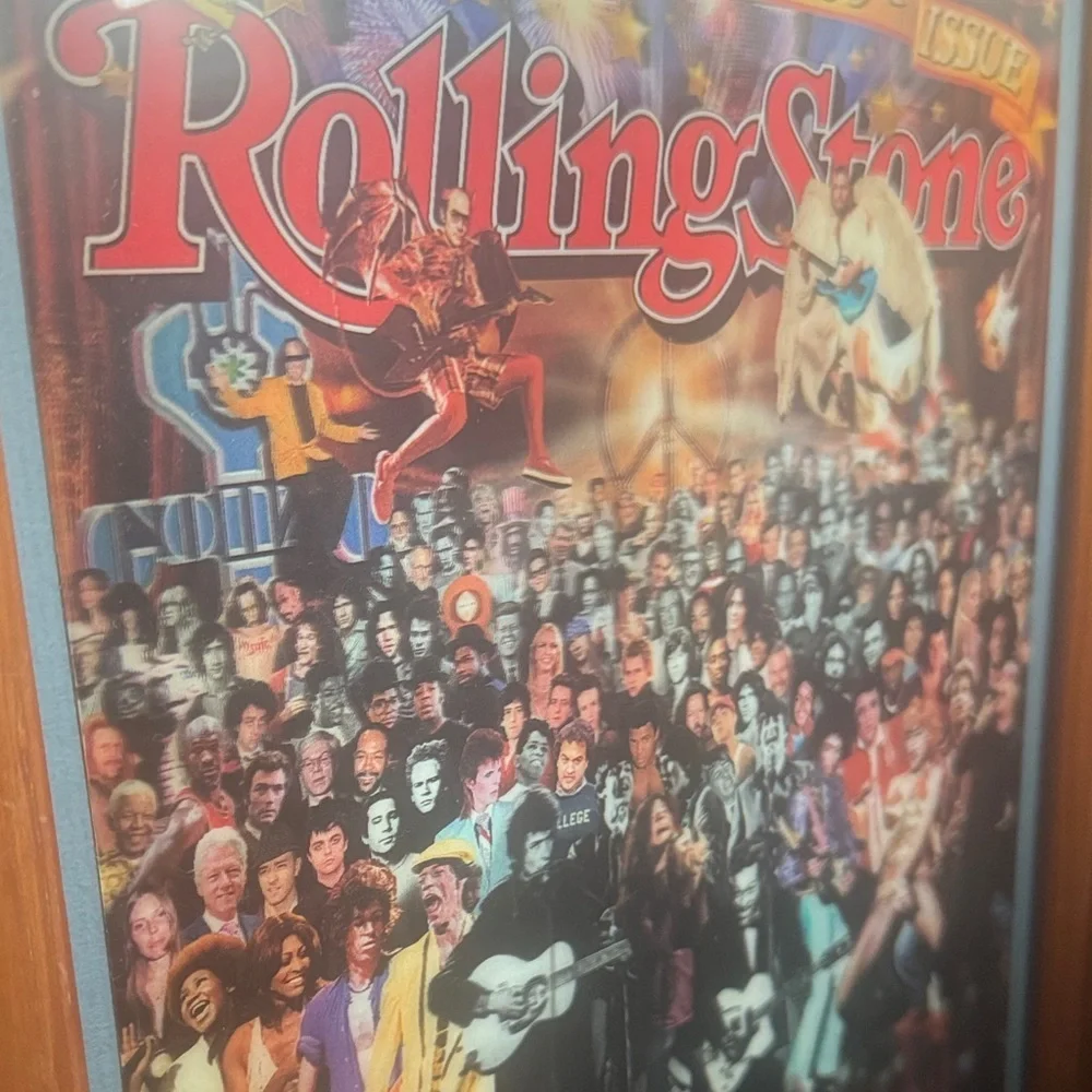 Rolling Stone 1000th Issue Framedholographic  Poster